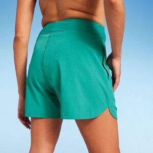 Lands' End Women's 5" UPF 50 Swim Shorts - Green L